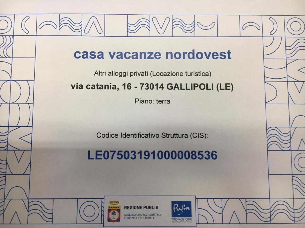 Casa Vacanze Nord-Ovest Gallipoli Zewnętrze zdjęcie
